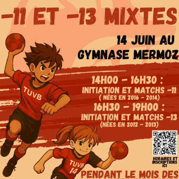 APRES MIDI DECOUVERTE -11 & -13 Mixte – 14 juin 2025